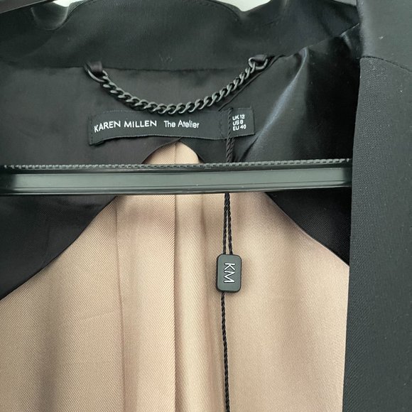 KAREN MILLEN Longline Tailored Waistcoat - Picture 2 of 15